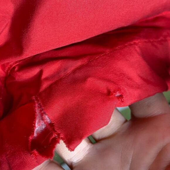 Vintage Gap pullover jacket M Fair condition buffalo check fleece lined red - Picture 5 of 7